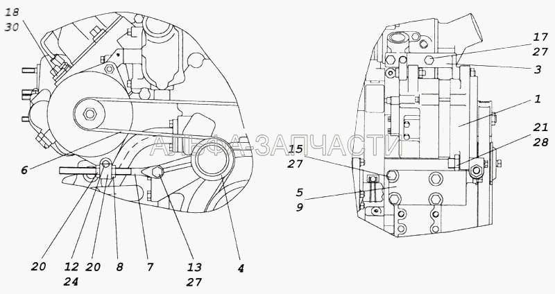 Установка генератора (740.20-3701895 Кронштейн) 