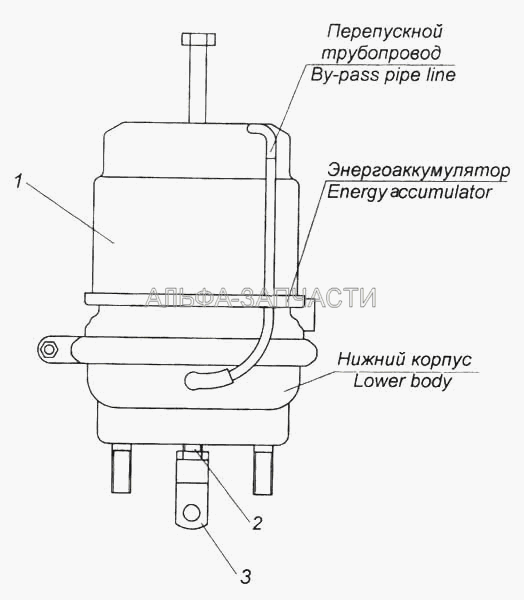 Тормозная камера тип 30/24 (6520-3519500 Тормозная камера тип 30/24) 