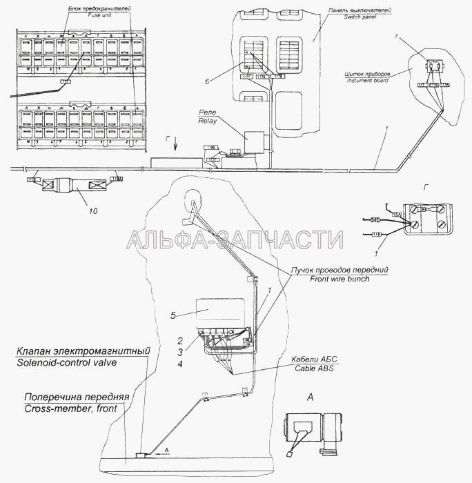 Установка электрооборудования АБС  