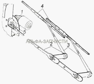 Стеклоочиститель электрический (271.5205800 Узел рычага) 