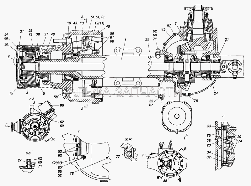 Мост задний (1/09020/21 Болт М6-6gх12) 