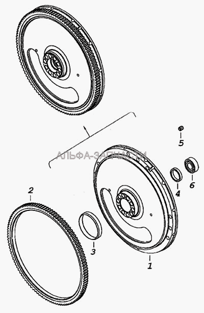 Маховик (740.50-1005115-10 Маховик в сборе) 