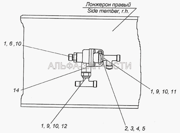 Установка клапана двухмагистрального  