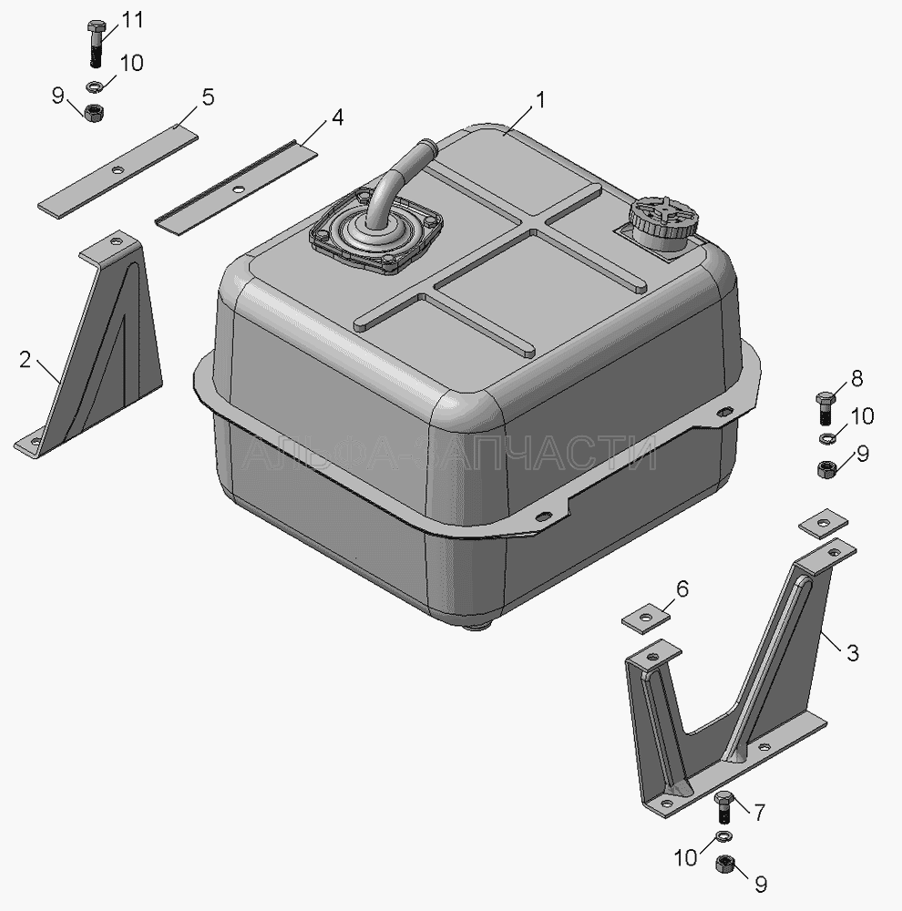 5511-8608001-10 Установка бака масляного  