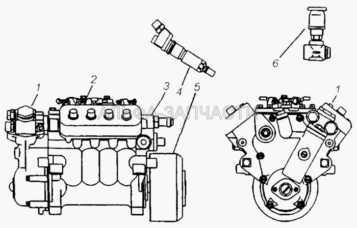 Система питания двигателя (337.1111005-42 Топливный насос высокого давления в сборе) 
