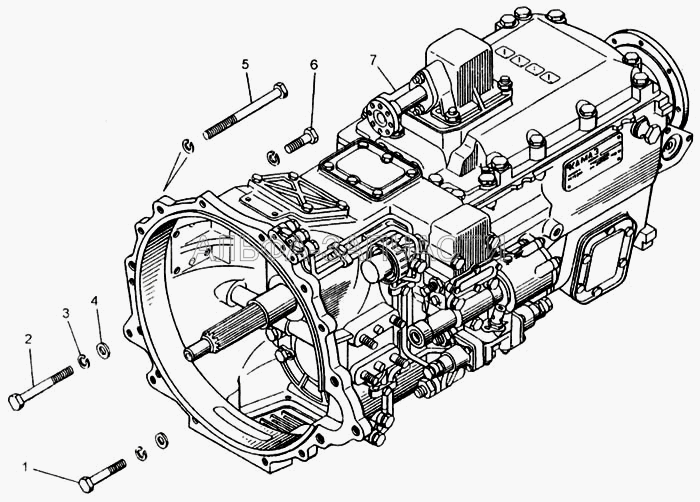Коробка передач (152.1700050) (870017 Болт М12х1,25-6gх180) 
