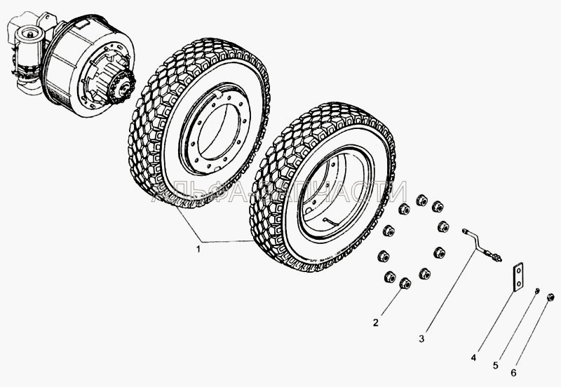 Установка сдвоенных дисковых колес  