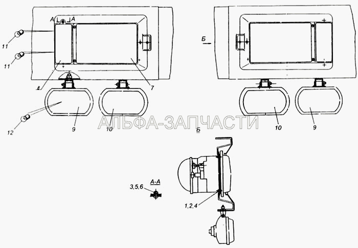 Фары и фонари передние (А24-5-1 Лампа) 