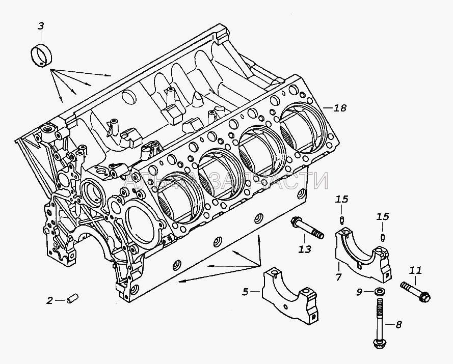 Блок цилиндров в сборе  