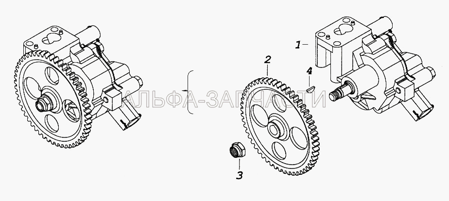 Масляный насос с шестерней  
