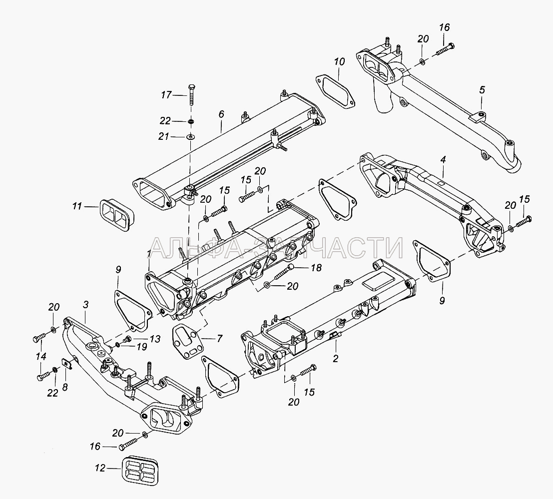 Установка системы впуска (7406.1115110-20 Тройник) 