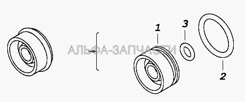 Уплотнения поршня выключения сцепления  