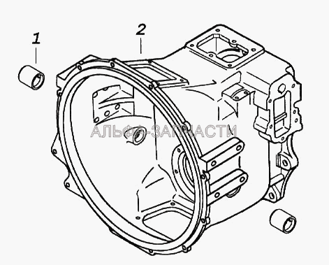 Картер делителя передач с втулками  