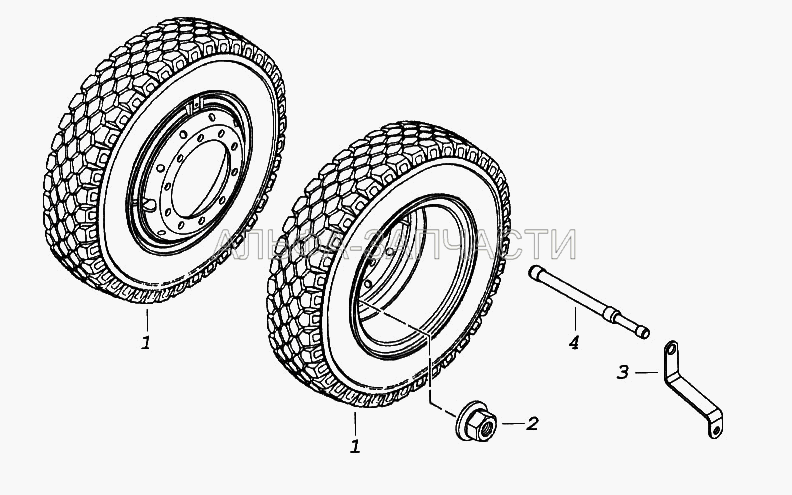 Установка сдвоенных дисковых колес  