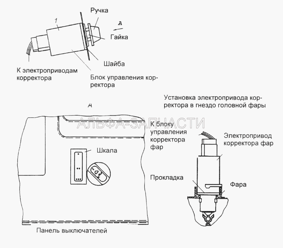 Установка электромеханического корректора  