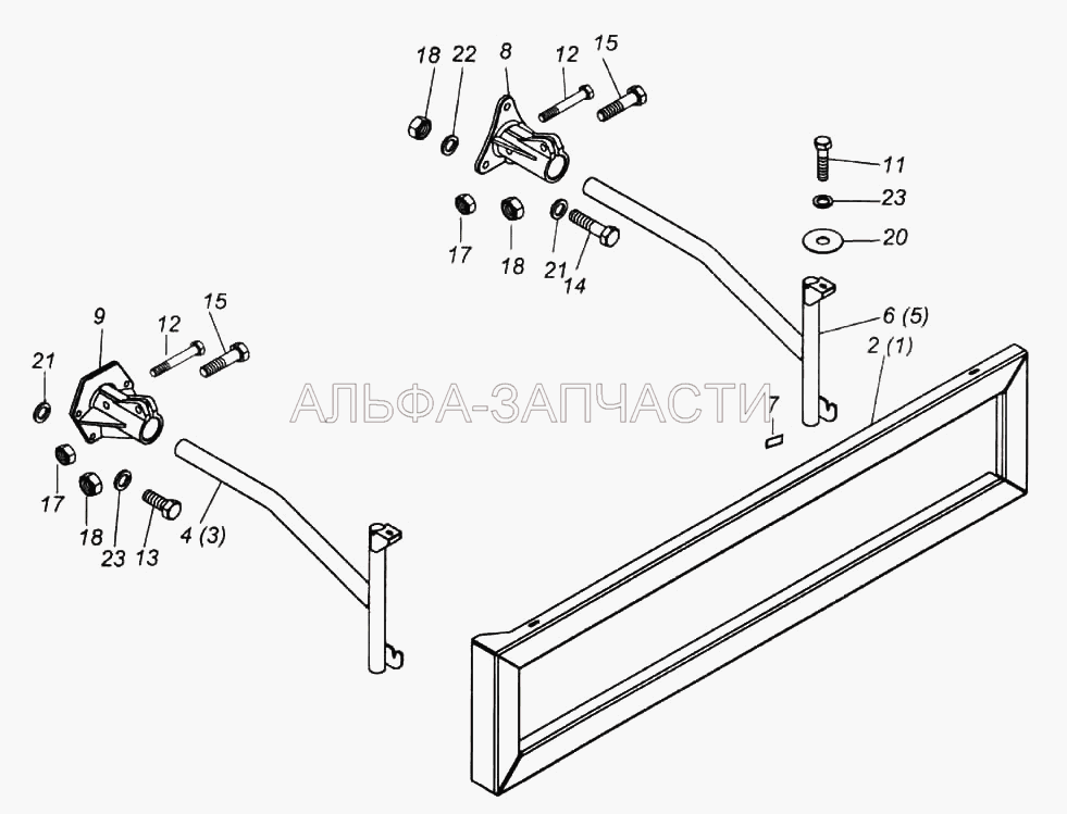 Установка боковой защиты (1/55407/21 Болт М12х1,25-6gх45) 