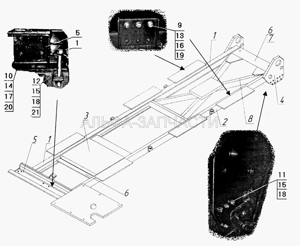 Надрамник (1/59823/21 Болт М16х1,5-6gх150) 