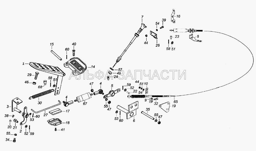 Установка управления подачей топлива (1/61008/11 Гайка М8х1,25-6Н) 