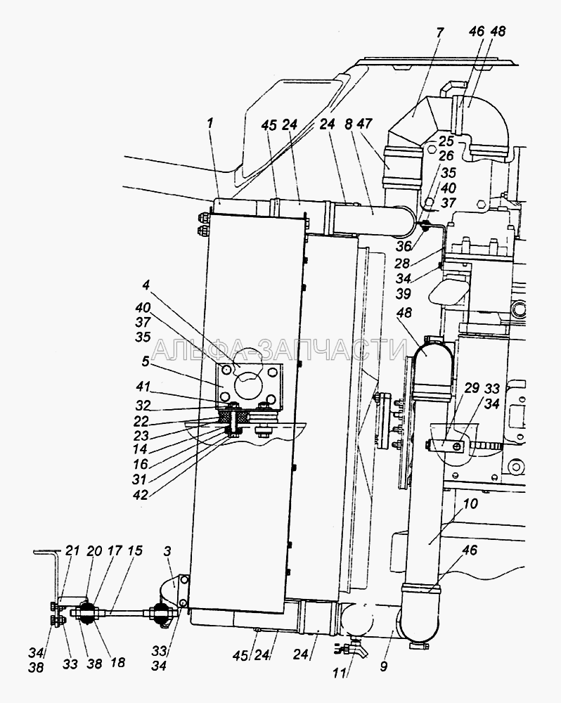 Установка радиатора (1/26386/01 Шайба плоская 10,6х18х2) 