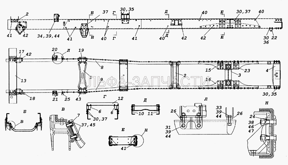 Рама (1/61015/11 Гайка М12х1,25-6Н) 