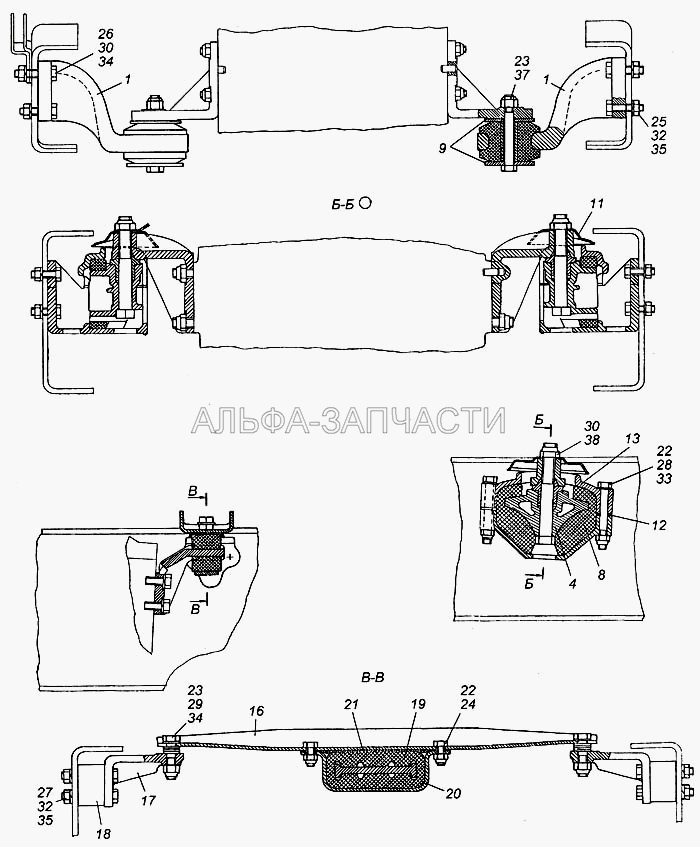 Установка силового агрегата (251649 Гайка М16х1,5-6Н ОСТ 37.001.197-97) 