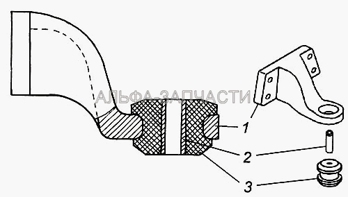 Кронштейн передней опоры силового агрегата в сборе  