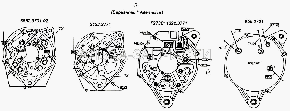 Установка проводов на шасси (6582.3701-02 Генератор) 