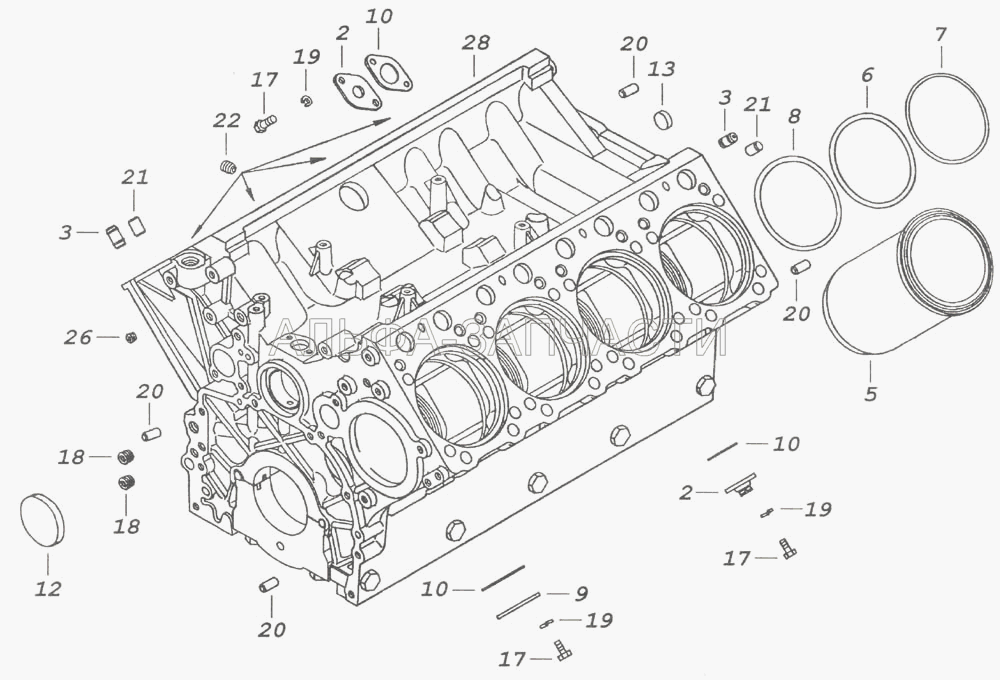 740.13-1002010 Блок цилиндров в сборе  