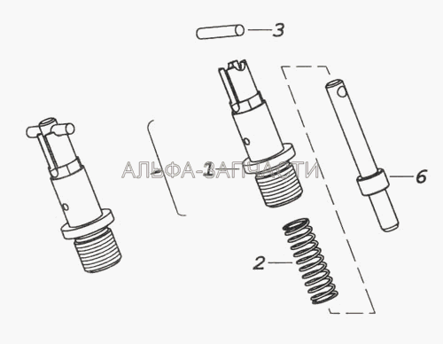 740.1005440-10 Фиксатор маховика в сборе  