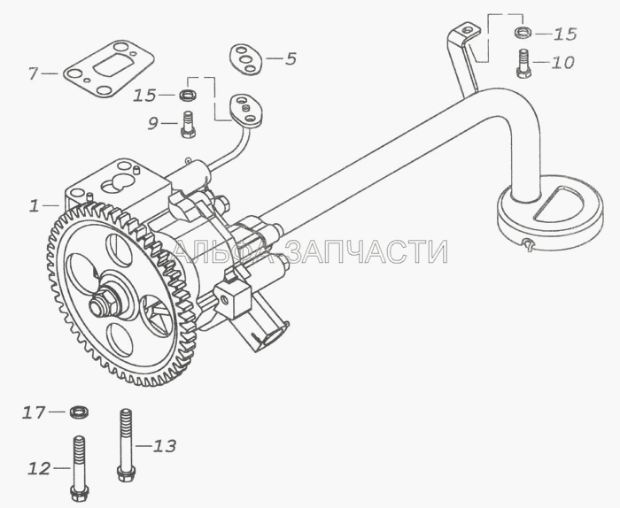 740.11-1011001 Установка масляного насоса  