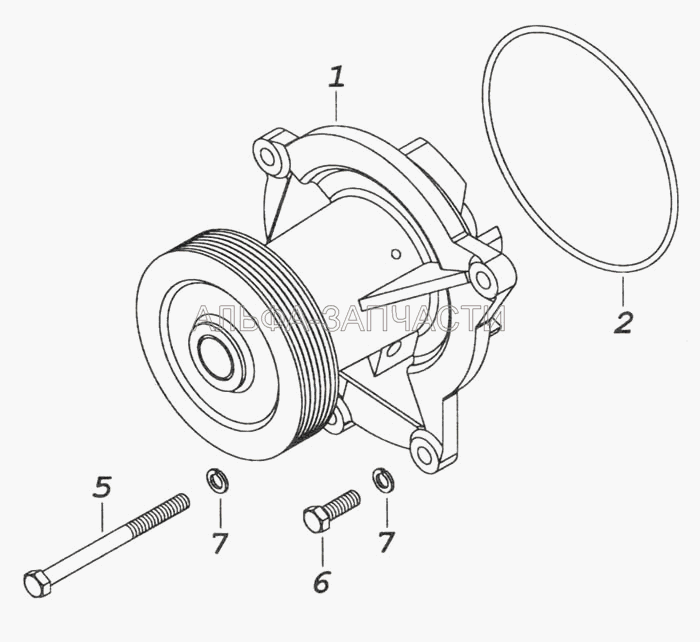 7406.1307005 Установка водяного насоса  