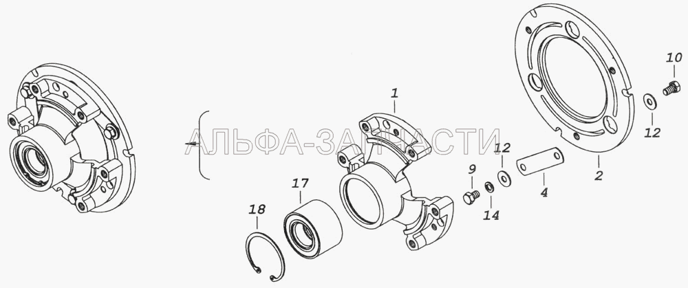 740.30-1317520 Ступица вентилятора с фрикционным диском  