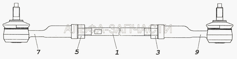 65115-1703520 Тяга реактивная в сборе (362-1703521 Наконечник) 