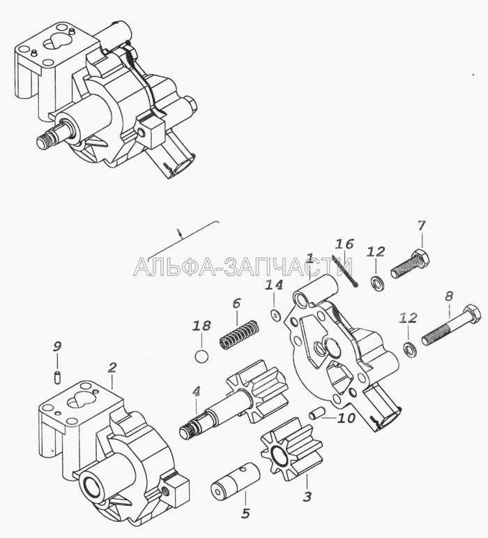 740.11-1011014 Насос масляный  