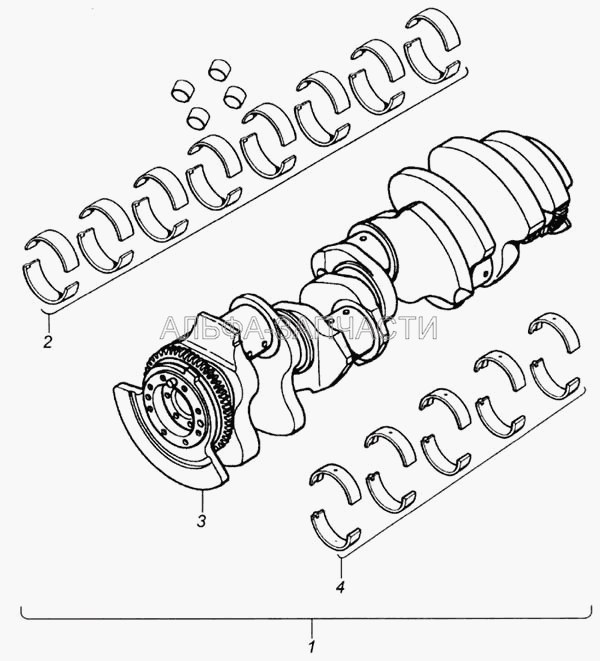 Комплекты для запасных частей (740.13-1005008 Вал коленчатый в сборе) 