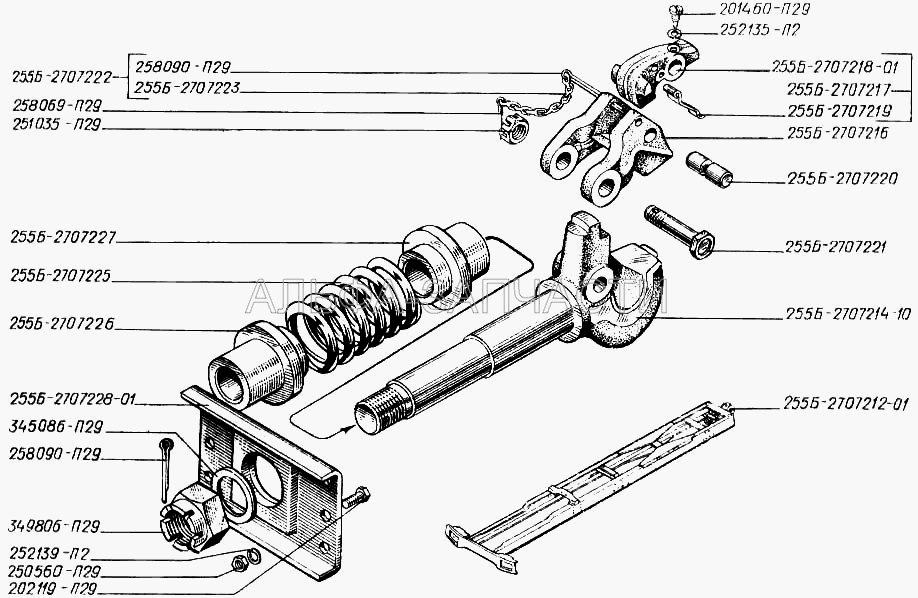 Прибор буксирный задний (201460-П29 Болт М8х1,25х30) 