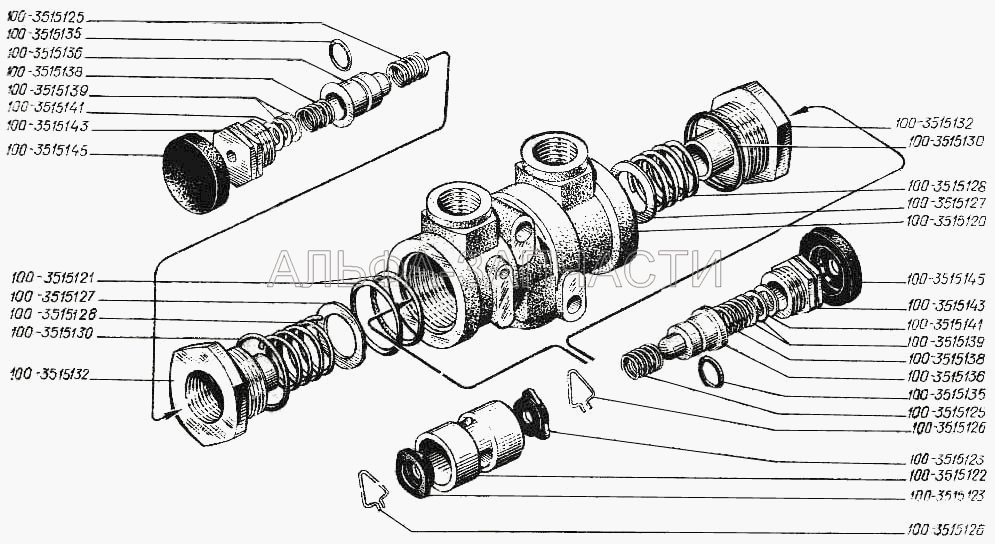Клапан защитный двойной (252135-П2 Шайба 8 пружинная) 