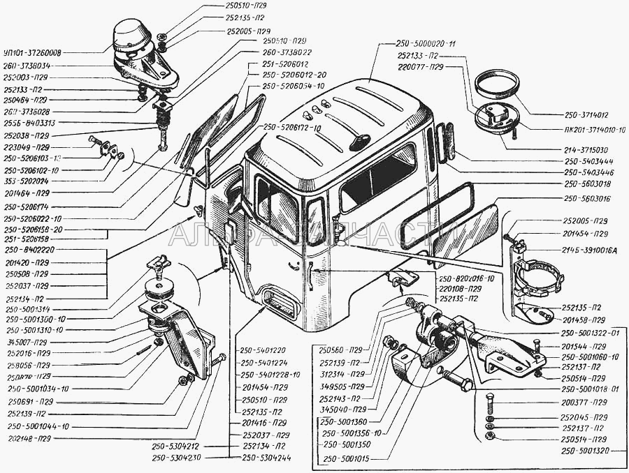 Кабина (260-3738022 Упор) 