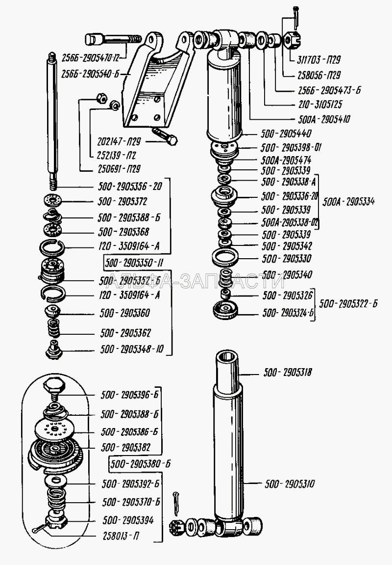 Амортизаторы передней подвески (500А-2905410 Втулка амортизатора) 