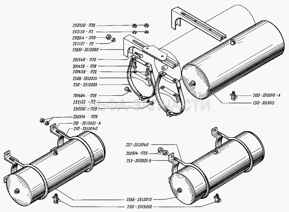 Баллоны воздушные (250-3513015 Баллон Б-40) 