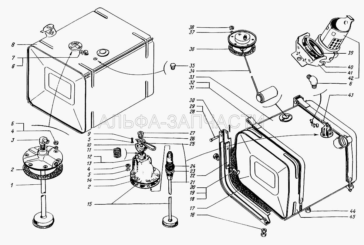 Баки топливные (6505-1103010 Пробка бака) 