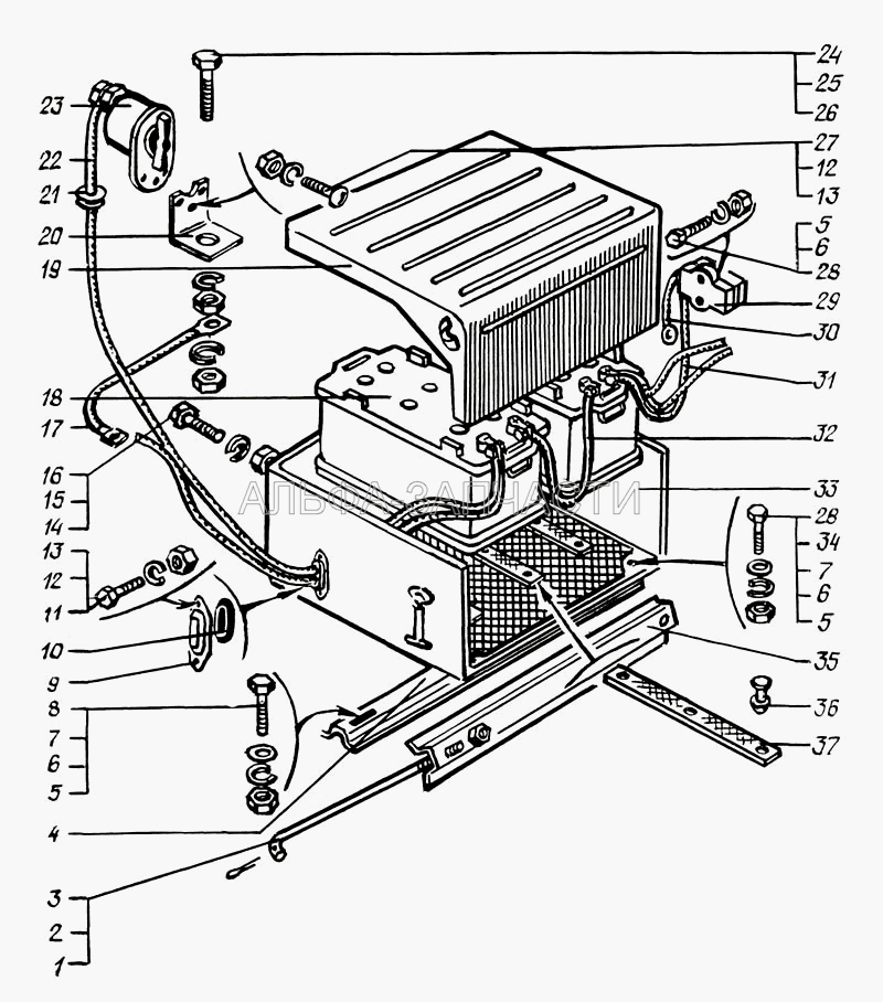 Аккумуляторные батареи (260-3724253-10 Провод 