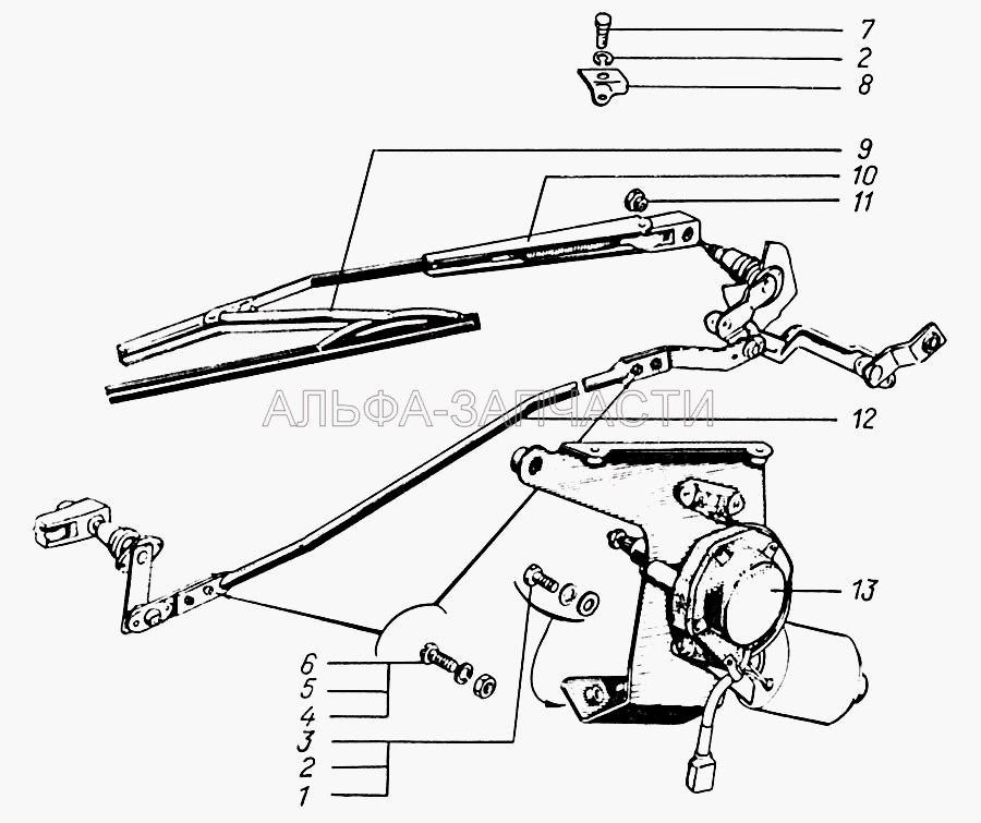 Стеклоочиститель (341-5205010 Стеклоочиститель с электрическим приводом) 