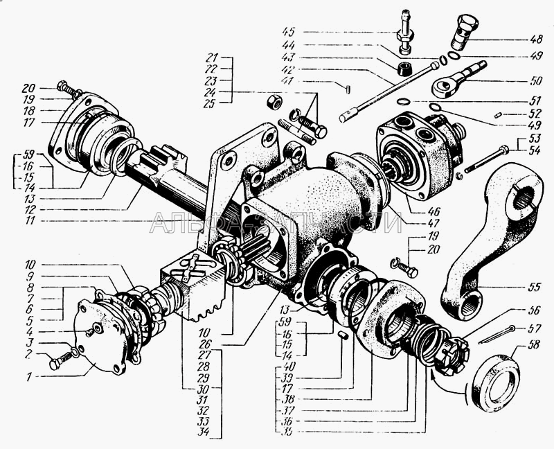 Механизм рулевой с распределителем (64221-3401066 Уплотнитель) 