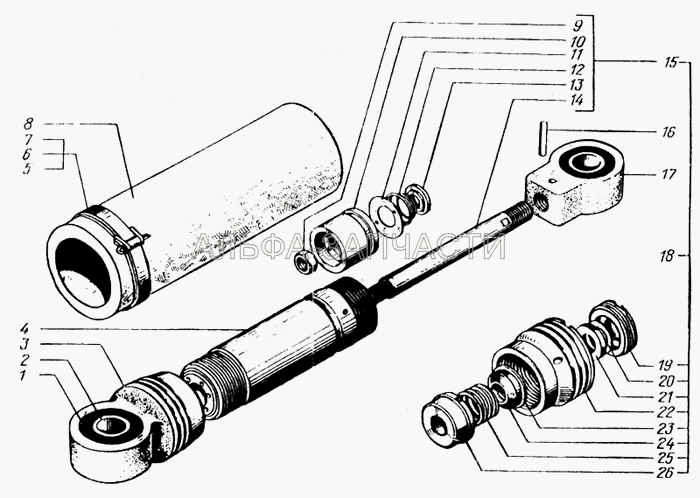 Амортизатор сиденья водителя (258080-П29 Шплинт 5,6х25) 