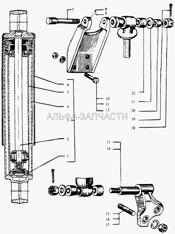 Амортизатор передней подвески (311703-П29 Гайка М24х2) 