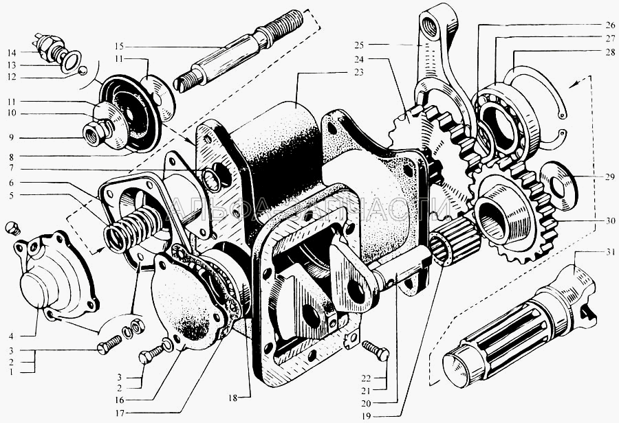 Коробка отбора мощности (250-1811162 Диафрагма) 