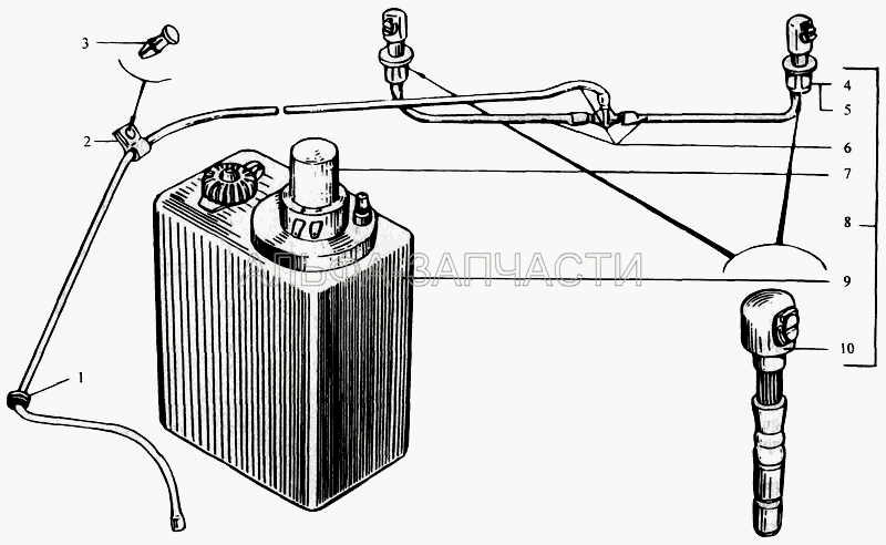 Стеклоомыватель (1112.5208300-08 Трубопровод) 