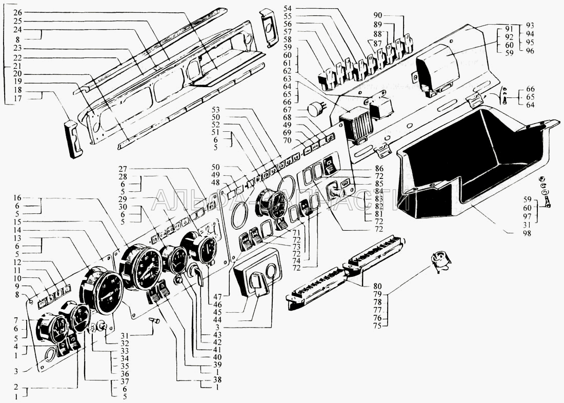 Панель приборов (2531.3813010 Тахометр) 