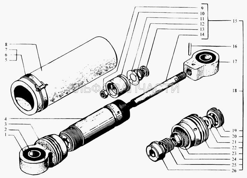 Амортизатор сиденья водителя (258080-П29 Шплинт 5,6х25) 